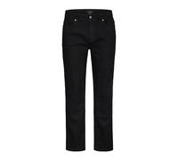 Enorsia Men’s Straight Leg Black Denim Jeans Soft Cotton-Stretch, Carpenter Stitch Detail, Regular Fit, Zip Fly, Classic Five-Pocket, Casual & Smart-Casual Black Jeans for Mens - Black, 40 UK Size