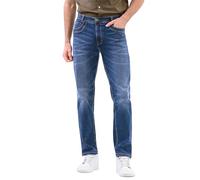 Enorsia Mens Authentic Straight Leg Jeans with 5 Pockets, Branded Button, Zip Fly Fastening and Soft Cotton Fabric (UK, Numeric, 40, Regular, Regular, Deep Blue)
