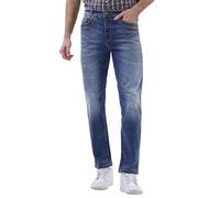 Enorsia Mens Authentic Straight Leg Jeans with 5 Pockets, Branded Button, Zip Fly Fastening and Soft Cotton Fabric (UK, Numeric, 38, Slim, Regular, Mid Blue)