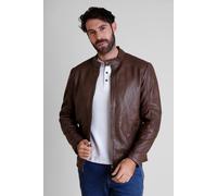 Enorsia Men's Biker Real Leather Jacket in Brown | Size: XL Enorsia Brown XL