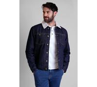 Enorsia Men's Borg Lined Indigo Denim Jacket in Dark Blue | Size: Medium Enorsia Dark Blue M