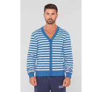 Enorsia Men's Button Through Cardigan Tee in Blue | Size: Medium Enorsia Blue M