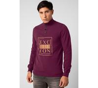 Enorsia Men's Button-Up Funnel Neck Sweatshirt in Red | Size: XL Enorsia Red XL