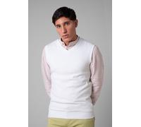 Enorsia Men's Casual Ribbed Jersey Vest in White | Size: Small Enorsia White S