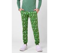 Enorsia Men's Christmas Tree-Reindeer Print Joggers in Green | Size: Medium Enorsia Green M
