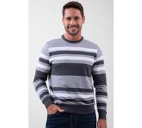 Enorsia Men's Classic Print Stripe Sweatshirt in Grey | Size: Medium Enorsia Grey M