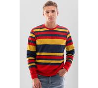 Enorsia Men's Classic Print Stripe Sweatshirt in Red | Size: Large Enorsia Red L