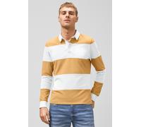 Enorsia Men's Colour Block Woven Collar L/S Polo Shirt in Yellow | Size: Medium Enorsia Yellow M