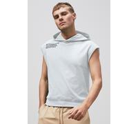 Enorsia Men's Contrast Printed Hoodie in White | Size: Medium Enorsia White M