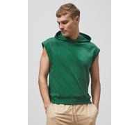 ENORSIA Men's Contrast Printed Hoodie - S - Green - 100% Cotton