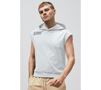ENORSIA Men's Contrast Printed Hoodie - XL - White - 100% Cotton
