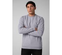 Enorsia Men's Crew Neck Design Rib Sweatshirt in Grey | Size: Medium Enorsia Grey M