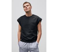 Enorsia Men's Crew Neck Sleeveless Sweatshirt in Black | Size: Medium Enorsia Black M