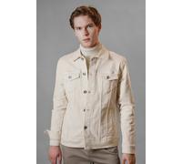 Enorsia Men's Ecru Classic Denim Jacket | Size: Large Enorsia Ecru L