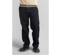 ENORSIA Mens Elasticated Waist Straight fit Jeans - 40 - 99% Cotton, 1% Spandex - Black