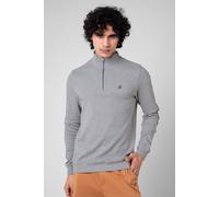 Enorsia Men's Elbow Patch Half Zip Sweatshirts in Grey | Size: Small Enorsia Grey S