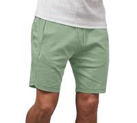 Enorsia Mens Essential Drawstring Jersey Shorts with Soft Cotton Jersey Fabric Adjustable Waist & Metal Ends, Casual Lounge Shorts with Side Pockets (XXL, Green)