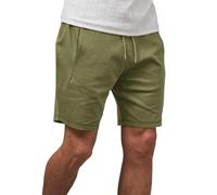 Enorsia Mens Essential Drawstring Jersey Shorts with Soft Cotton Jersey Fabric Adjustable Waist & Metal Ends, Casual Lounge Shorts with Side Pockets (S, Olive)