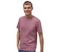 Enorsia Mens Essential Short Sleeve T-Shirt with Crew Neck, Loose Fit, Lightweight and Breathable Soft Cotton Fabric (M, Pink)