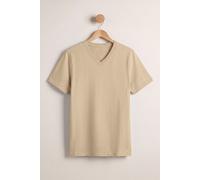 Enorsia Men's Essential V-Neck T-Shirt in Cream | Size: Small Enorsia Cream S