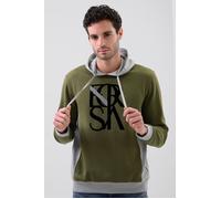 Enorsia Men's Flock Print Overhead Hoodie in Green | Size: 2XL Enorsia Green 2XL