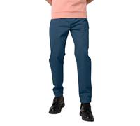 Enorsia Mens Folded Hem Trousers with Elasticated Waist, Adjustable Drawcord, Angled Side Pockets and Cotton Satin Fabric (Blue,30)