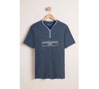 Enorsia Men's Half Placket Y/D T-Shirt in Green | Size: Medium Enorsia Green M