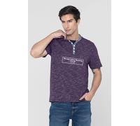 Enorsia Men's Half Placket Y/D T-Shirt in Red | Size: Large Enorsia Red L