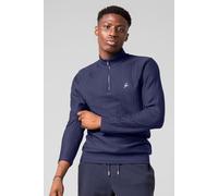 Enorsia Men's Half Zip Funnel Neck Sweatshirt in Navy | Size: XL Enorsia Navy XL