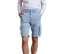 Enorsia Mens Light Blue Denim Cargo Shorts Stretch Vintage Wash Jean Shorts with Multiple Pockets, Button & Zip Fly, Belt Loops Casual Summer Workwear Denim Shorts