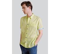 Enorsia Men's Linen Blend Short Sleeve Shirt in Lime | Size: Large Enorsia Lime L