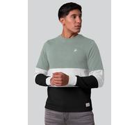 Enorsia Men's Long Sleeve Colourblock Sweatshirt in Green | Size: XL Enorsia Green XL