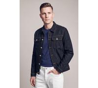 Enorsia Men's Long Sleeve Raw Denim Jacket in Dark Blue | Size: 2XL Enorsia Dark Blue 2XL