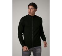 ENORSIA Mens Premium Texture Jersey Jacket - L - Black - 64% Cotton, 36% Polyester