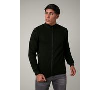 ENORSIA Mens Premium Texture Jersey Jacket - S - Black - 64% Cotton, 36% Polyester