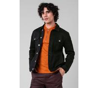 ENORSIA Mens Regular Fit Black Denim Jacket - XL - JET BLACK - 70% Cotton, 8.4% Rayon, 19.7% Repreve Polyester, 1.9% Elastene