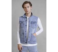 ENORSIA Men's Regular Fit Stretch Denim Sleeveless Jacket - XXL - Light Blue - 99% Cotton, 1% Spandex