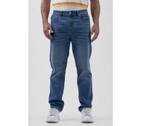 ENORSIA Mens Relaxed Straight Fit Jeans - 36 - Blue - 80.3% Cotton,18.7% Polyester, 1% Spandex