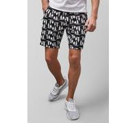 Enorsia Men's Sailor Printed Interlock Jersey Shorts in Black | Size: Large Enorsia Black L