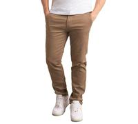Enorsia Mens Semi Formal Chino Trouser Soft Stretch Cotton Pants with Two Back Pockets Coin Pocket Belt Loops Button Zip Fly Comfortable Breathable Casual Business Workwear Chinos - Khaki, 30 UK Size