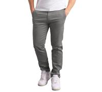 Enorsia Mens Semi Formal Chino Trouser Soft Stretch Cotton Pants with Two Back Pockets Coin Pocket Belt Loops Button Zip Fly Comfortable Breathable Casual Business Workwear Chinos - Grey, 36 UK Size
