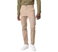 Enorsia Mens Semi Formal Chino Trouser with Button Fastening, Zip Fly, Side Slip Patch Pockets, Belt Loop Detailing (Cream, 34)