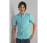 ENORSIA Men's Short Sleeve Stripe Jersey Shirt - L - Sky - 100% Cotton