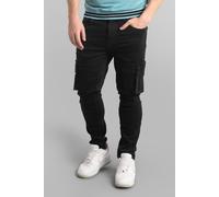 Enorsia Men's Skinny Fit Black Cargo Jeans | Size: 34 Enorsia Black 34