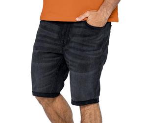 Enorsia Men's Skinny Stretch Denim Shorts with Stretch Fabric (36, Black)