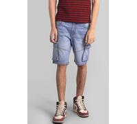 Enorsia Men's Sky Blue Denim Cargo Shorts in Bright Blue | Size: 30 Enorsia Bright Blue 30