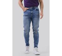 ENORSIA Men's Slim Fit Jeans - 34 - Mid Blue - 98.5% Cotton 1.5% Spandex