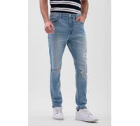 Enorsia Men's Slim Fit Light Blue Ripped Knee Jeans | Size: 32 Enorsia Light Blue 32