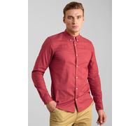 Enorsia Men's Slim Fit Long Sleeve Solid Oxford Shirt in Red | Size: Medium Enorsia Red M
