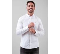 Enorsia Men's Slim Fit Long Sleeve Solid Oxford Shirt in White | Size: Small Enorsia White S